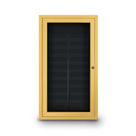 United Visual Products Outdoor Enclosed Combo Board, 72"x36", Satin Frame/Green & Keylime UVCB7236OD-GREEN-KEYLIME